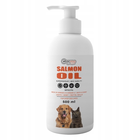 Gaczoo Olej z łososia dla psa i kota Omega Atlantic Salmon Oil 3 x 500ml