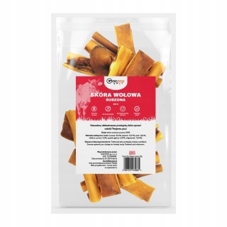 Suszona Skóra Wołowa naturalny przysmak dla psa 200g Gaczoo gryzaki