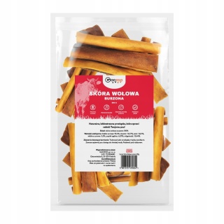 Suszona Skóra Wołowa naturalny przysmak dla psa 500g Gaczoo gryzaki