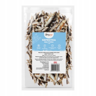Szprotki Bałtyckie naturalny przysmak dla psa 1 kg Gaczoo smaczki gryzaki