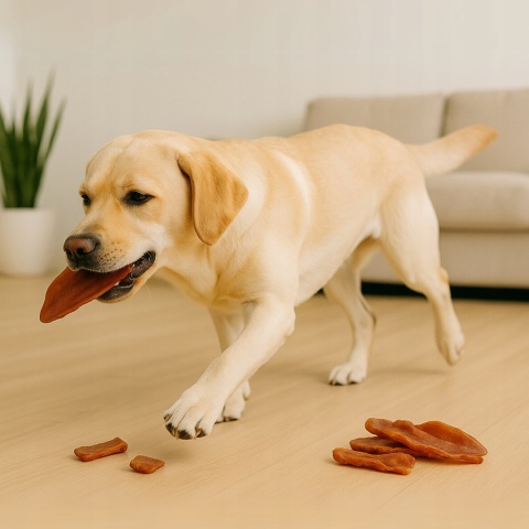 Naturalny przysmak dla psa Ucho Wieprzowe rozmiar M 5 sztuk smaczki gryzaki gaczoo