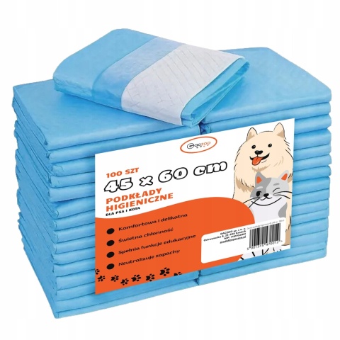 Podkłady higieniczne dla psa i kota maty chłonne 45 x 60 cm 300 szt Gaczoo