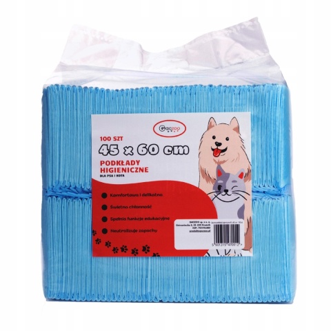 Podkłady higieniczne dla psa i kota maty chłonne 45 x 60 cm 300 szt Gaczoo