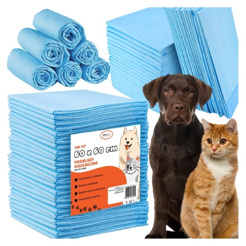 Podkłady higieniczne dla psa i kota maty chłonne 60 x 60 cm 300 szt Gaczoo