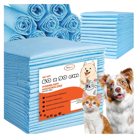 Podkłady higieniczne dla psa i kota maty chłonne 60 x 90 cm 150 szt Gaczoo