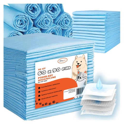 Podkłady higieniczne dla psa i kota maty chłonne 60 x 90 cm 200 szt Gaczoo