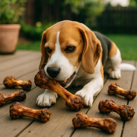 Przysmak dla psa Kość szynkowa wieprzowa 10 szt GACZOO naturalny gryzak