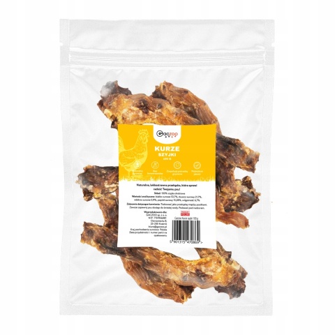 Przysmak dla psa Kurze Szyjki 100g GACZOO 100% naturalny gryzak
