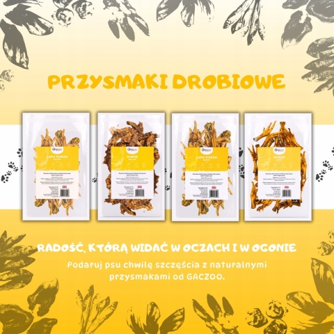 Przysmak dla psa Kurze Szyjki 100g GACZOO 100% naturalny gryzak