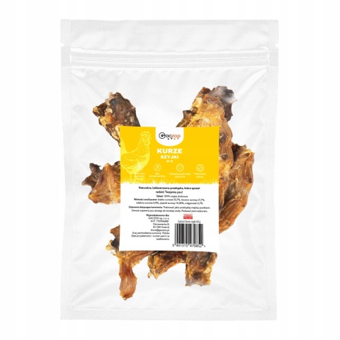 Przysmak dla psa Kurze Szyjki 60g GACZOO 100% naturalny gryzak