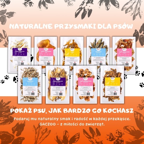 Przysmak dla psa Kurze Szyjki 60g GACZOO 100% naturalny gryzak