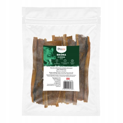 Przysmak dla psa Skóra z dzika bez włosa 100g GACZOO naturalny gryzak