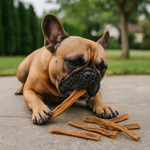 Przysmak dla psa Skóra z jelenia bez włosa 100g GACZOO naturalny gryzak