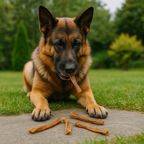 Przysmak dla psa Skóra z jelenia bez włosa 500g GACZOO naturalny gryzak