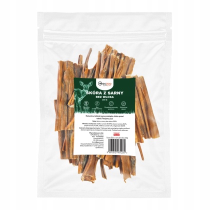 Przysmak dla psa Skóra z sarny bez włosa 200g GACZOO naturalny gryzak