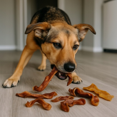 Przysmak dla psa Strips ze skóry wieprzowej 100g GACZOO naturalny