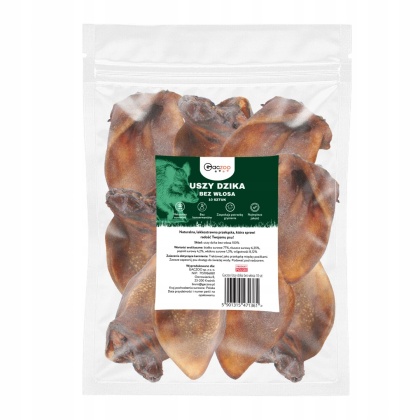 Przysmak dla psa Ucho Dzika bez włosa 10 szt GACZOO naturalny gryzak