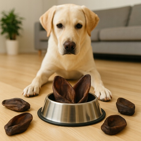 Przysmak dla psa Ucho Dzika bez włosa 10 szt GACZOO naturalny gryzak