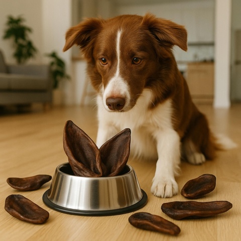 Przysmak dla psa Ucho Dzika bez włosa 5 szt GACZOO naturalny gryzak