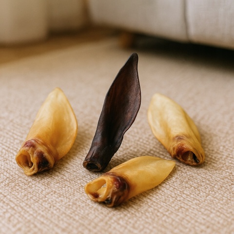 Przysmak dla psa Ucho Jelenia bez włosa 10 szt GACZOO naturalny gryzak