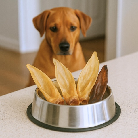 Przysmak dla psa Ucho Jelenia bez włosa 10 szt GACZOO naturalny gryzak