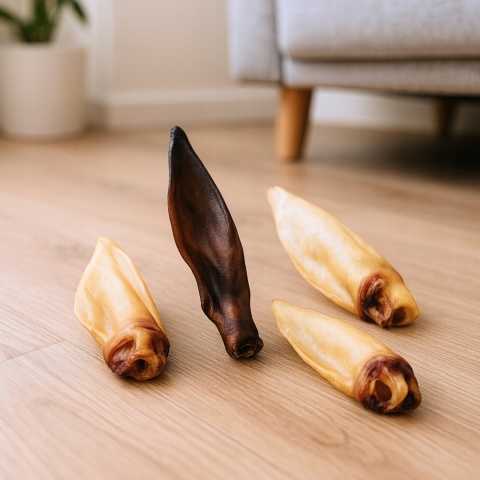 Przysmak dla psa Ucho Jelenia bez włosa 5 szt GACZOO naturalny gryzak