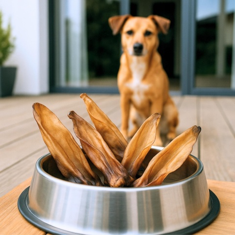 Przysmak dla psa Ucho Sarny bez włosa 10 szt GACZOO naturalny gryzak