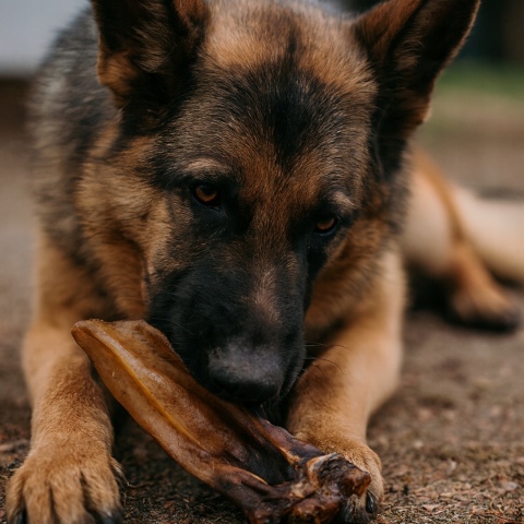 Przysmak dla psa Ucho Sarny bez włosa 2 szt GACZOO naturalny gryzak