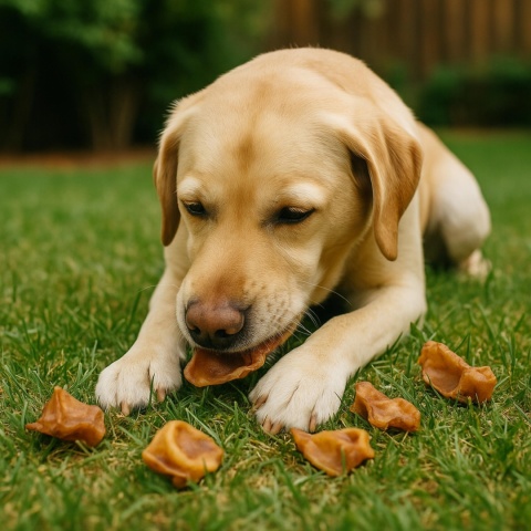 Przysmak dla psa Ucho Wewnętrzne Środkowe Wieprzowe 100g GACZOO naturalny