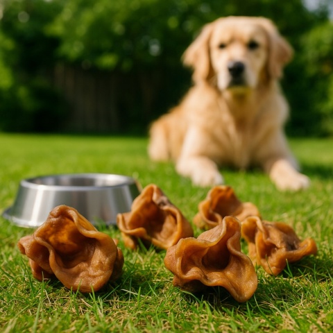 Przysmak dla psa Ucho Wewnętrzne Środkowe Wieprzowe 200g GACZOO naturalny