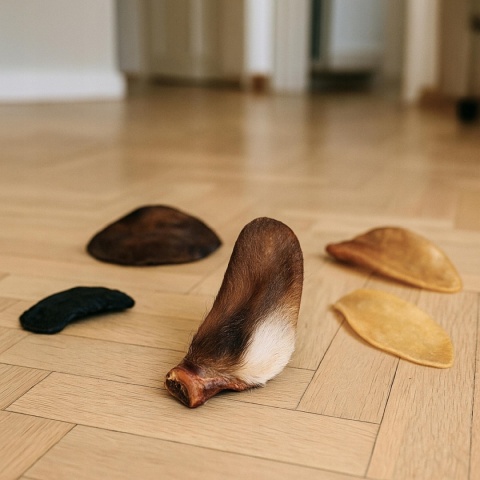 Przysmak dla psa Ucho Wołowe z włosem 20 szt GACZOO naturalny gryzak