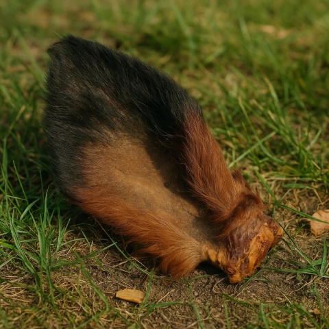 Przysmak dla psa Ucho Wołowe z włosem 5 szt GACZOO naturalny gryzak