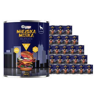 Gaczoo Miejska Miska bezzbożowa karma mokra dla psa Burger Wołowy 24 x 800g