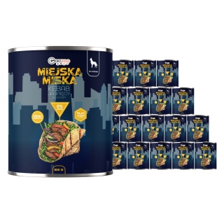 Gaczoo Miejska Miska bezzbożowa karma mokra dla psa Kebab Jagnięcy 18 x 800g