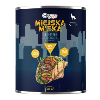 Gaczoo Miejska Miska bezzbożowa karma mokra dla psa Kebab Jagnięcy 24 x 800g
