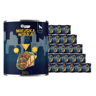 Gaczoo Miejska Miska bezzbożowa karma mokra dla psa Kebab Jagnięcy 24 x 800g