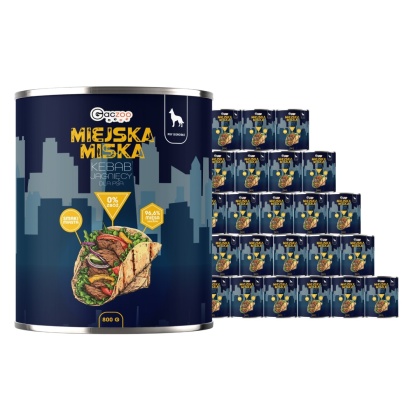 Gaczoo Miejska Miska bezzbożowa karma mokra dla psa Kebab Jagnięcy 24 x 800g