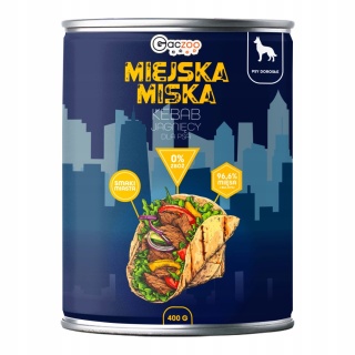 Gaczoo Miejska Miska bezzbożowa karma mokra dla psa Kebab Jagnięcy 400g