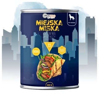 Gaczoo Miejska Miska bezzbożowa karma mokra dla psa Kebab Jagnięcy 400g