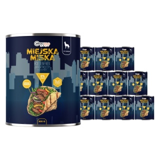 Gaczoo Miejska Miska bezzbożowa karma mokra dla psa Kebab Jagnięcy 12 x 800g