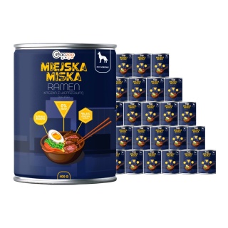 Gaczoo Miejska Miska bezzbożowa karma mokra dla psa Ramen 24 x 400g