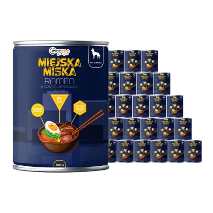 Gaczoo Miejska Miska bezzbożowa karma mokra dla psa Ramen 24 x 400g