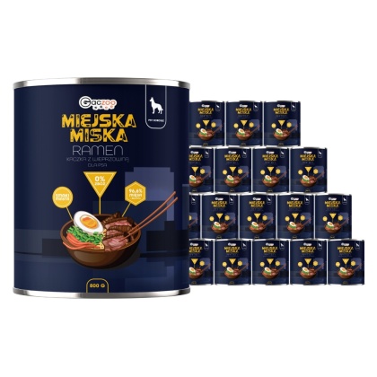 Gaczoo Miejska Miska bezzbożowa karma mokra dla psa Ramen 18 x 800g