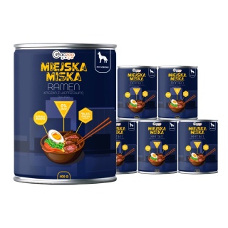 Gaczoo Miejska Miska bezzbożowa karma mokra dla psa Ramen 6 x 400g