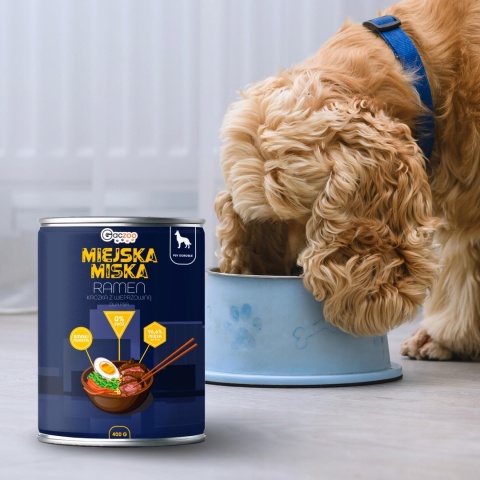 Gaczoo Miejska Miska bezzbożowa karma mokra dla psa Ramen 400g