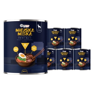 Gaczoo Miejska Miska bezzbożowa karma mokra dla psa Ramen 6 x 800g