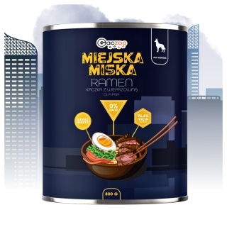 Gaczoo Miejska Miska bezzbożowa karma mokra dla psa Ramen 800g