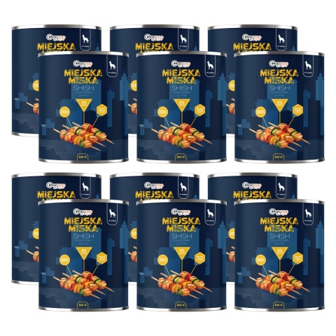 Gaczoo Miejska Miska bezzbożowa karma mokra dla psa Shish z Kurczaka 12 x 800g