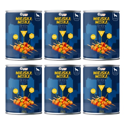 Gaczoo Miejska Miska bezzbożowa karma mokra dla psa Shish z Kurczaka 6 x 400g