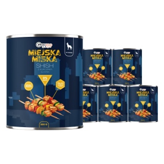 Gaczoo Miejska Miska bezzbożowa karma mokra dla psa Shish z Kurczaka 6 x 800g